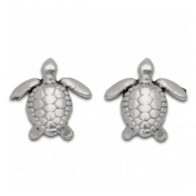 Entre pieza de tortuga de zamak para cuero plano de 10x2mm de color plata vieja