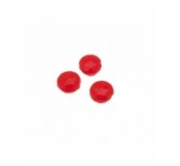 Tacha de azabache redonda de 5,5mm roja