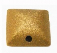 Cuadrado metal 18mm oro viejo arenoso