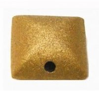 Cuadrado metal 18mm oro viejo arenoso