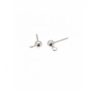 Dormilona de 4mm en plata de ley