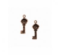 Colgante llave pequeña con 1 simil de color cobre