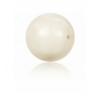Tira perla de cristal de Swarovski de 10mm con nudos de color cream