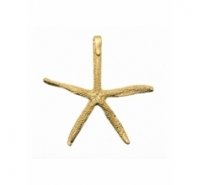 Abalorio colgante estrella de mar de zamak de 75mm