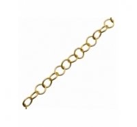 Cadena anillas redondas de 5mm de color dorado mate lacada
