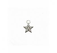 Mini colgante de estrella de 5mm con circonitas de plata de ley 925