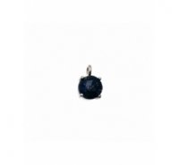 Colgante redondo de lapislázuli de 9,5x6mm de plata de ley 925