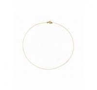 Gargantilla de acero inoxidable flexible de 0,3mm cierre plata chapada oro