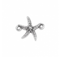 Estrella de mar en zamak con dos anillas de paso 1,5mm