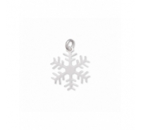 Colgante flor de nieve de 16mm más anilla de plata de ley 925