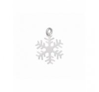 Colgante flor de nieve de 16mm más anilla de plata de ley 925