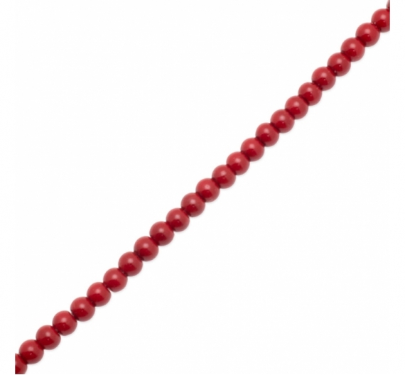 Perla redonda de vidrio de 4mm