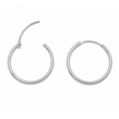 Aro para pendiente de 20mm de plata de ley y grosor de 1,5mm